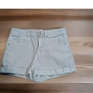 Women's Light Gray Corduroy Shorts